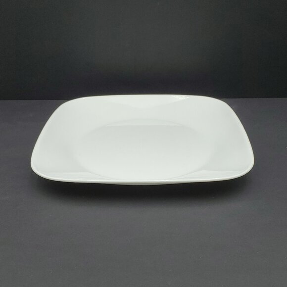 Corelle Pure White Luncheon Plates Corning White Square Wide Rim Lunch Plates - Picture 4 of 5